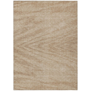 HomeRoots 5' Khaki and Brown Abstract Area Rug - Washable, Durable Design for Indoor and Outdoor Spaces 10' X 14' 591548