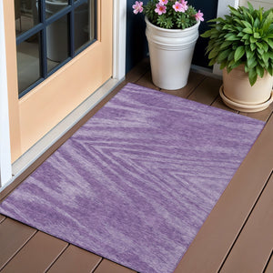 Homeroots 3' Artichoke Green And Gray Abstract Washable Area Rug For Indoor And Outdoor Spaces, Durable Design 3' X 5' Polyester 591561