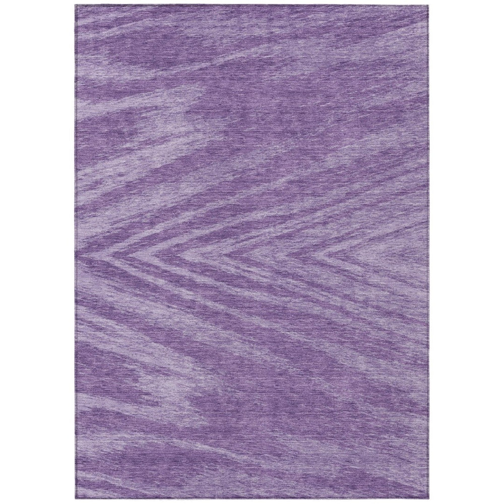 HomeRoots 5' Abstract Purple and Ivory Area Rug – Stylish Washable Design for Indoor and Outdoor Spaces 5' X 8' 591562