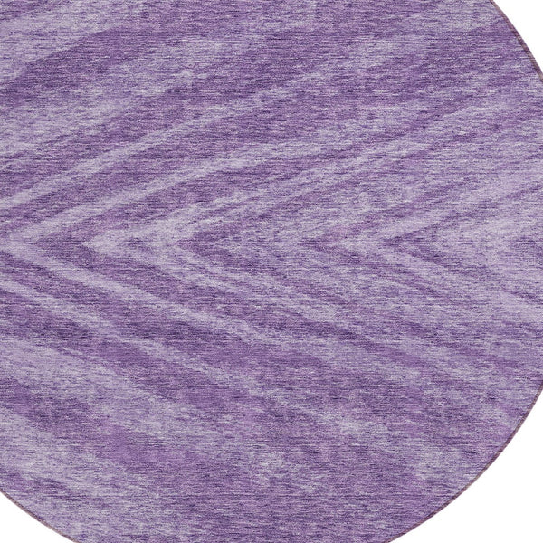 Homeroots 3' Artichoke Green And Gray Abstract Washable Area Rug For Indoor And Outdoor Spaces, Durable Design 8' Round Polyester 591563