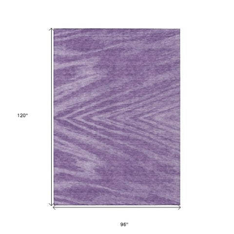 Homeroots 3' Artichoke Green And Gray Abstract Washable Area Rug For Indoor And Outdoor Spaces, Durable Design 8' X 10' Polyester 591564