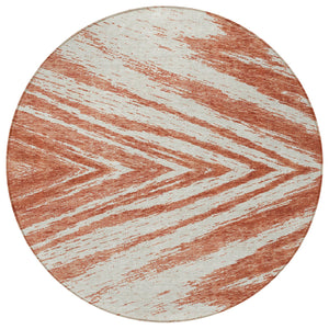 Homeroots 3' Artichoke Green And Gray Abstract Washable Area Rug For Indoor And Outdoor Spaces, Durable Design 8' Round Polyester 591569