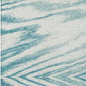 Homeroots 3' Artichoke Green And Gray Abstract Washable Area Rug For Indoor And Outdoor Spaces, Durable Design 3' X 5' Polyester 591573