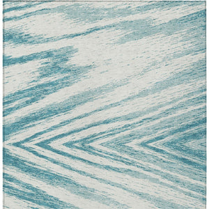 Homeroots 3' Artichoke Green And Gray Abstract Washable Area Rug For Indoor And Outdoor Spaces, Durable Design 9' X 12' Polyester 591577