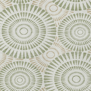 Homeroots 3' Artichoke Green Brown Beige Geometric Washable Indoor Outdoor Area Rug For Stylish Spaces 8' X 10' Polyester 591582