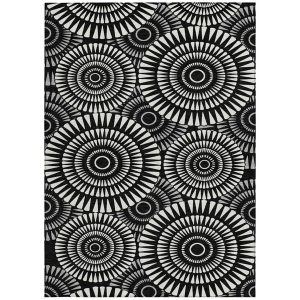 Homeroots 3' Artichoke Green Brown Beige Geometric Washable Indoor Outdoor Area Rug For Stylish Spaces 3' X 5' Polyester 591585