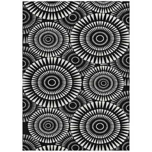 Homeroots 3' Artichoke Green Brown Beige Geometric Washable Indoor Outdoor Area Rug For Stylish Spaces 5' X 8' Polyester 591586