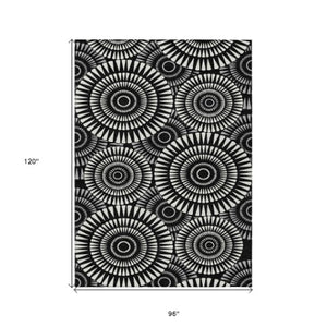 Homeroots 3' Artichoke Green Brown Beige Geometric Washable Indoor Outdoor Area Rug For Stylish Spaces 8' X 10' Polyester 591588