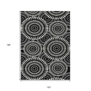 Homeroots 3' Artichoke Green Brown Beige Geometric Washable Indoor Outdoor Area Rug For Stylish Spaces 10' X 14' Polyester 591590