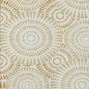 Homeroots 3' Artichoke Green Brown Beige Geometric Washable Indoor Outdoor Area Rug For Stylish Spaces 3' X 5' Polyester 591615