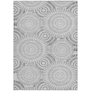 Homeroots 3' Artichoke Green Brown Beige Geometric Washable Indoor Outdoor Area Rug For Stylish Spaces 5' X 8' Polyester 591622
