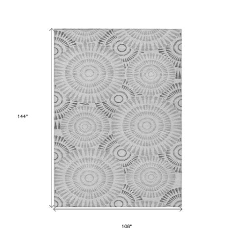 Homeroots 3' Artichoke Green Brown Beige Geometric Washable Indoor Outdoor Area Rug For Stylish Spaces 9' X 12' Polyester 591625