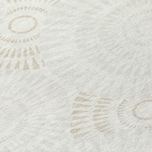 Homeroots 3' Artichoke Green Brown Beige Geometric Washable Indoor Outdoor Area Rug For Stylish Spaces 8' X 10' Polyester 591630