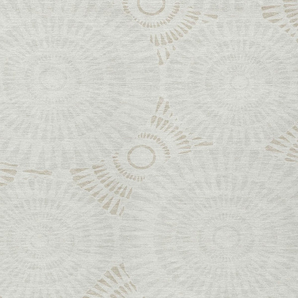 Homeroots 3' Artichoke Green Brown Beige Geometric Washable Indoor Outdoor Area Rug For Stylish Spaces 9' X 12' Polyester 591631