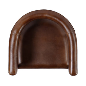 Butler Specialty Butler Stylish Leather And Iron Dining Chair - Mid-century Elegance With Comfort In Dark Brown Medium Brown Iron,Goat Leather 5916344-butler