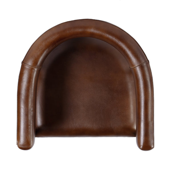 Butler Specialty Butler Stylish Leather And Iron Dining Chair - Mid-century Elegance With Comfort In Dark Brown Medium Brown Iron,Goat Leather 5916344-butler