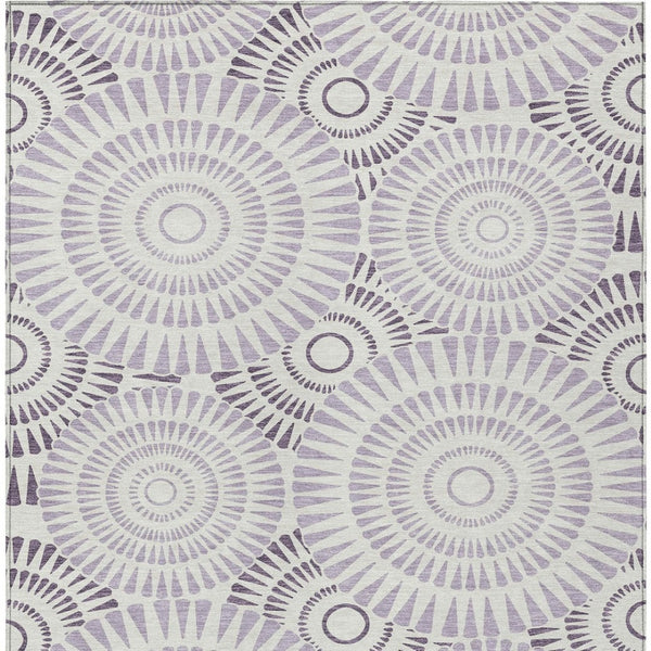 Homeroots 3' Artichoke Green Brown Beige Geometric Washable Indoor Outdoor Area Rug For Stylish Spaces 5' X 8' Polyester 591634