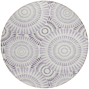 Homeroots 3' Artichoke Green Brown Beige Geometric Washable Indoor Outdoor Area Rug For Stylish Spaces 8' Round Polyester 591635