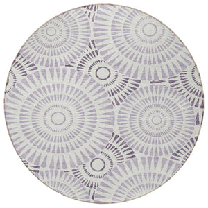 Homeroots 3' Artichoke Green Brown Beige Geometric Washable Indoor Outdoor Area Rug For Stylish Spaces 8' Round Polyester 591635