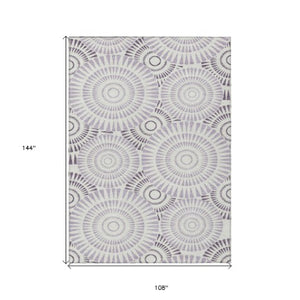 Homeroots 3' Artichoke Green Brown Beige Geometric Washable Indoor Outdoor Area Rug For Stylish Spaces 9' X 12' Polyester 591637