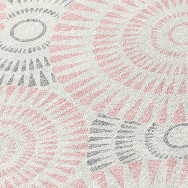 Homeroots 3' Artichoke Green Brown Beige Geometric Washable Indoor Outdoor Area Rug For Stylish Spaces 10' X 14' Polyester 591644