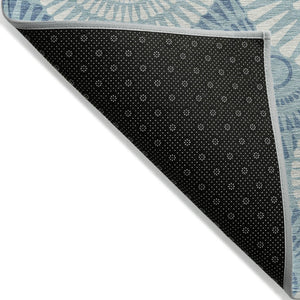 Homeroots 3' Artichoke Green Brown Beige Geometric Washable Indoor Outdoor Area Rug For Stylish Spaces 3' X 5' Polyester 591645