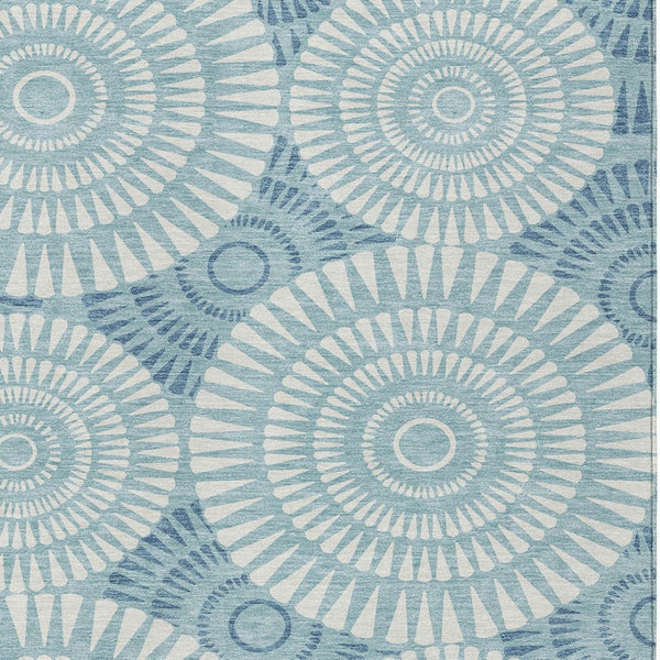 Homeroots 3' Artichoke Green Brown Beige Geometric Washable Indoor Outdoor Area Rug For Stylish Spaces 8' X 10' Polyester 591648