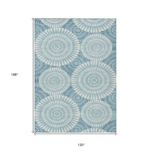 Homeroots 3' Artichoke Green Brown Beige Geometric Washable Indoor Outdoor Area Rug For Stylish Spaces 10' X 14' Polyester 591650