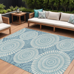 Homeroots 3' Artichoke Green Brown Beige Geometric Washable Indoor Outdoor Area Rug For Stylish Spaces 10' X 14' Polyester 591650