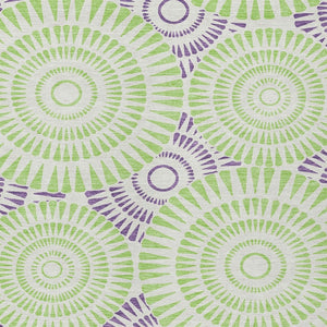 Homeroots 3' Artichoke Green Brown Beige Geometric Washable Indoor Outdoor Area Rug For Stylish Spaces 10' X 14' Polyester 591662