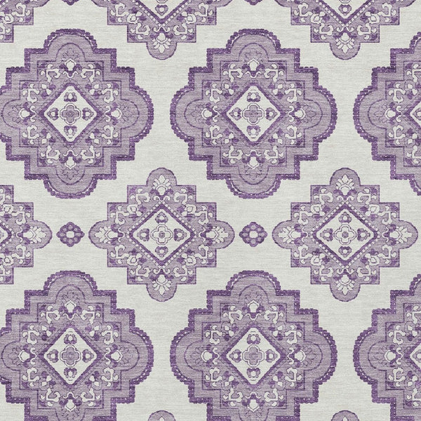 Homeroots 3' Medallion Area Rug In Artichoke Green And Ivory - Stylish, Washable For Indoor And Outdoor Use 9' X 12' Polyester 591709