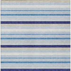 Homeroots 3' Black Ivory And Gray Striped Washable Area Rug - Stylish Indoor Outdoor Design For Any Space 3' X 5' Polyester 591735