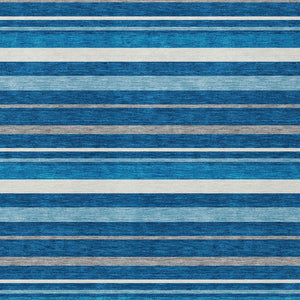 Homeroots 3' Black Ivory And Gray Striped Washable Area Rug - Stylish Indoor Outdoor Design For Any Space 3' X 5' Polyester 591741