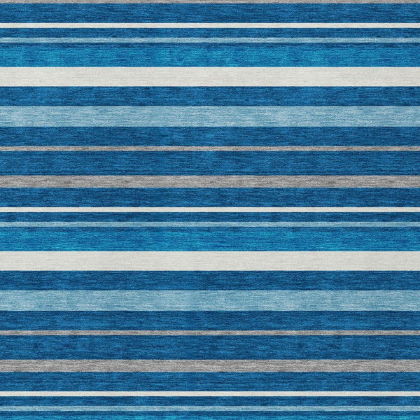 Homeroots 3' Black Ivory And Gray Striped Washable Area Rug - Stylish Indoor Outdoor Design For Any Space 3' X 5' Polyester 591741