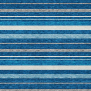 Homeroots 3' Black Ivory And Gray Striped Washable Area Rug - Stylish Indoor Outdoor Design For Any Space 5' X 8' Polyester 591742