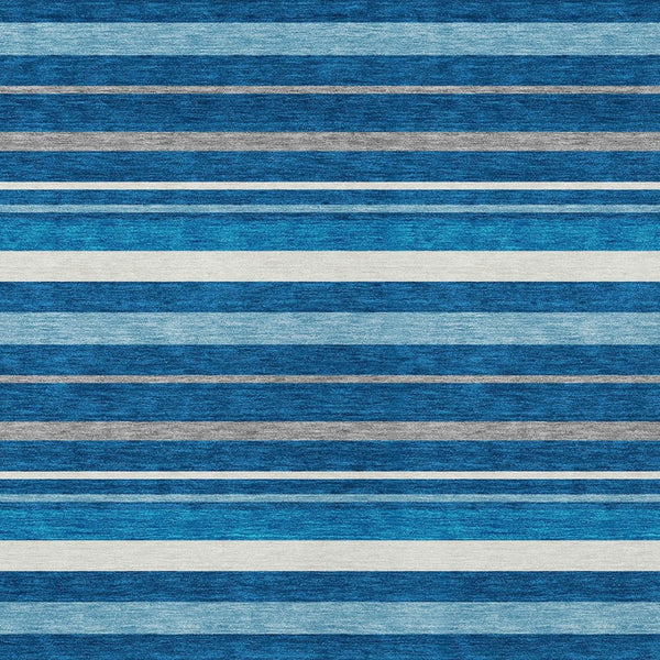 Homeroots 3' Black Ivory And Gray Striped Washable Area Rug - Stylish Indoor Outdoor Design For Any Space 9' X 12' Polyester 591745