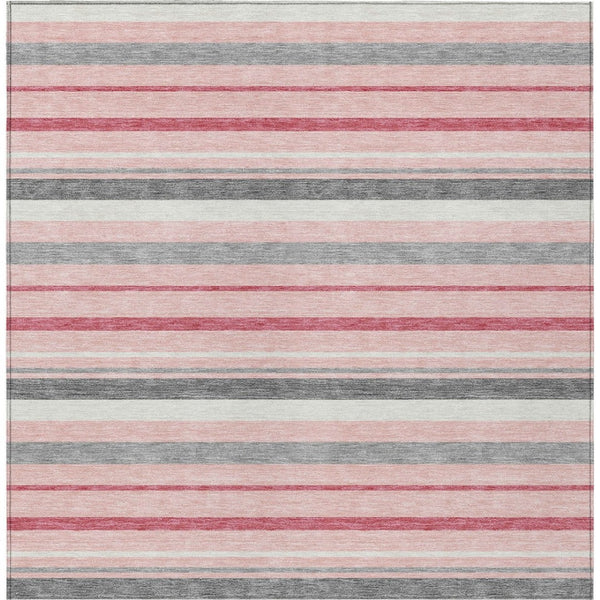 Homeroots 3' Black Ivory And Gray Striped Washable Area Rug - Stylish Indoor Outdoor Design For Any Space 10' X 14' Polyester 591758