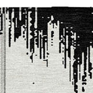 Homeroots 3' Durable Black And Ivory Chevron Indoor Outdoor Area Rug - Stylish, Washable, And Versatile Design 3' X 5' Polyester 591765