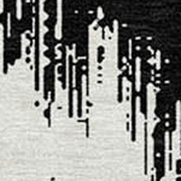 Homeroots 3' Durable Black And Ivory Chevron Indoor Outdoor Area Rug - Stylish, Washable, And Versatile Design 10' X 14' Polyester 591770