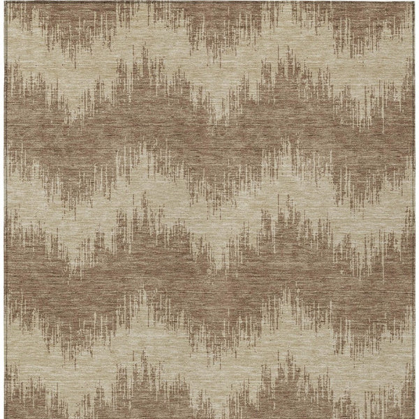 Homeroots 3' Durable Black And Ivory Chevron Indoor Outdoor Area Rug - Stylish, Washable, And Versatile Design 5' X 8' Polyester 591772