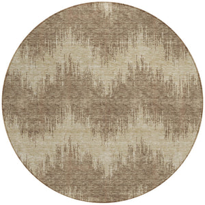 Homeroots 3' Durable Black And Ivory Chevron Indoor Outdoor Area Rug - Stylish, Washable, And Versatile Design 8' Round Polyester 591773