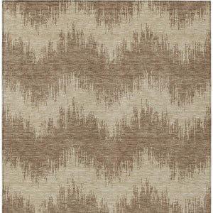 Homeroots 3' Durable Black And Ivory Chevron Indoor Outdoor Area Rug - Stylish, Washable, And Versatile Design 8' X 10' Polyester 591774