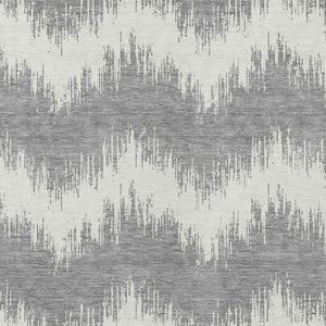 Homeroots 3' Durable Black And Ivory Chevron Indoor Outdoor Area Rug - Stylish, Washable, And Versatile Design 9' X 12' Polyester 591793