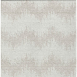 Homeroots 3' Durable Black And Ivory Chevron Indoor Outdoor Area Rug - Stylish, Washable, And Versatile Design 8' X 10' Polyester 591798