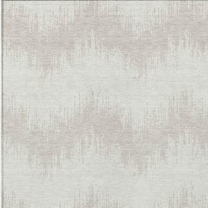 Homeroots 3' Durable Black And Ivory Chevron Indoor Outdoor Area Rug - Stylish, Washable, And Versatile Design 9' X 12' Polyester 591799