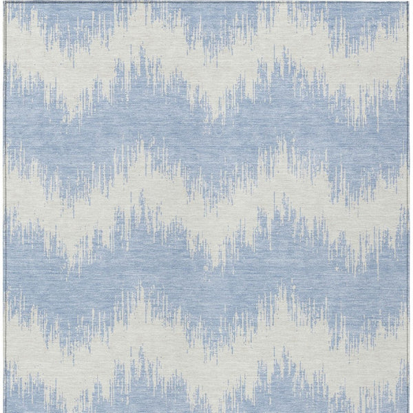 Homeroots 3' Durable Black And Ivory Chevron Indoor Outdoor Area Rug - Stylish, Washable, And Versatile Design 9' X 12' Polyester 591829