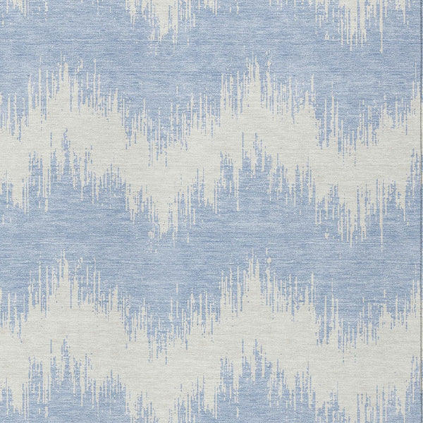 Homeroots 3' Durable Black And Ivory Chevron Indoor Outdoor Area Rug - Stylish, Washable, And Versatile Design 10' X 14' Polyester 591830