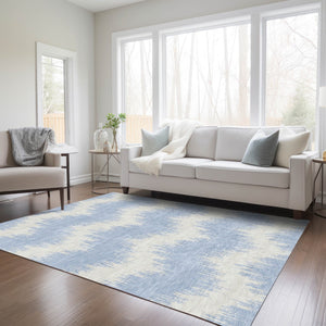 Homeroots 3' Durable Black And Ivory Chevron Indoor Outdoor Area Rug - Stylish, Washable, And Versatile Design 10' X 14' Polyester 591830