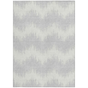 Homeroots 3' Durable Black And Ivory Chevron Indoor Outdoor Area Rug - Stylish, Washable, And Versatile Design 3' X 5' Polyester 591831