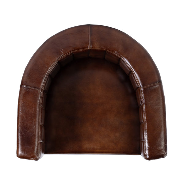 Butler Specialty Butler Barrel-shaped Leather Accent Chair - Luxurious Black & Brown Design For Any Space, Fully Assembled Black,Brown Iron,Genuine Leather 5918344-butler